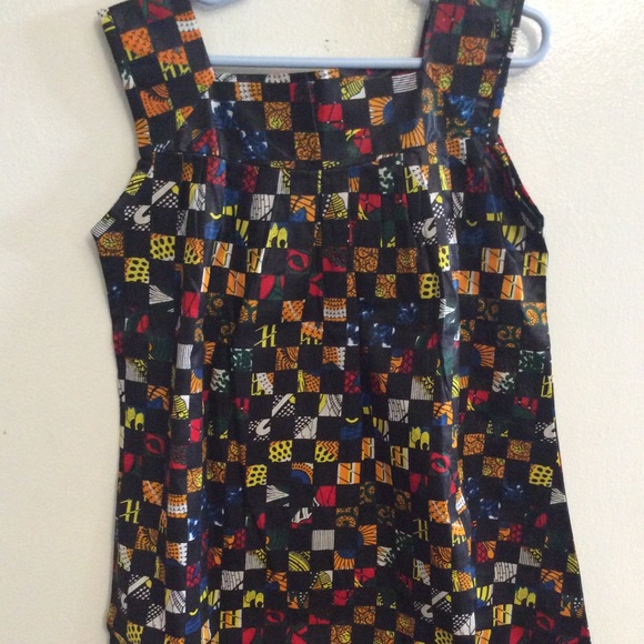 Madji Collection African Fabric Print Tank Dress - Picture 5 of 8